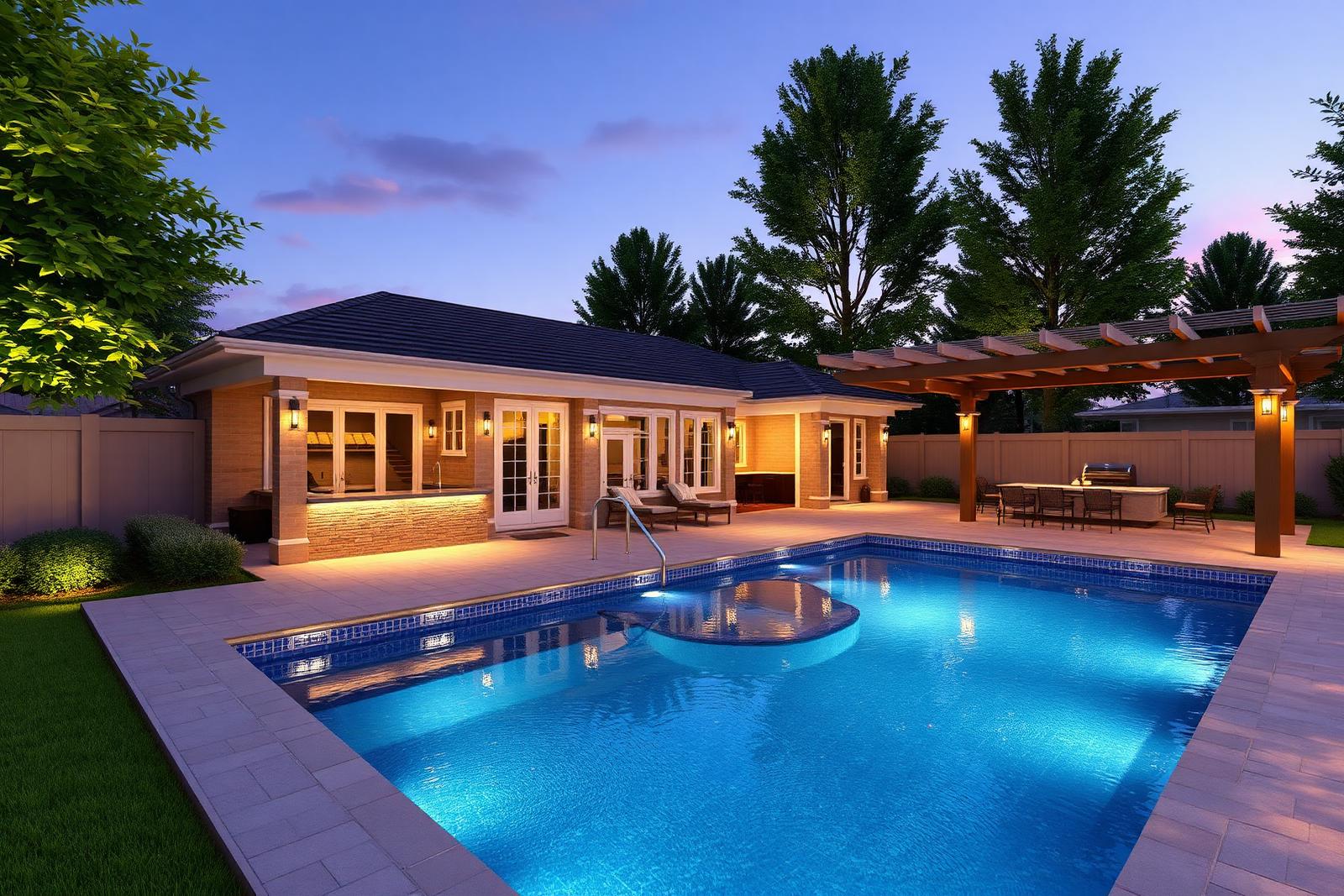 3D backyard rendering